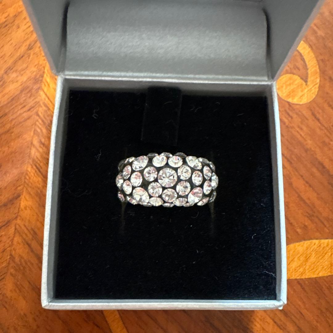 美品　Adreani アドレアーニ スワロフスキー　クリア　リング