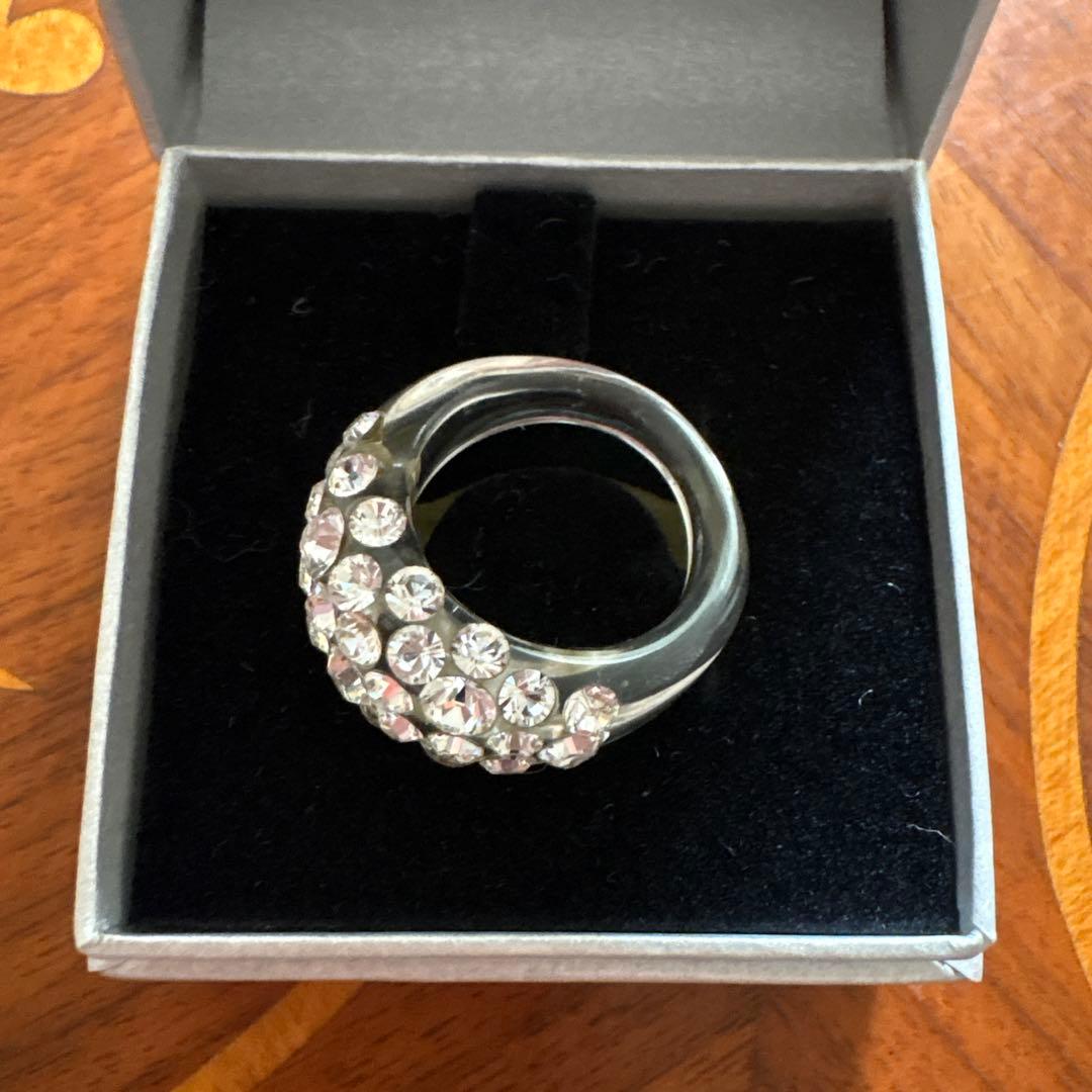 美品　Adreani アドレアーニ スワロフスキー　クリア　リング
