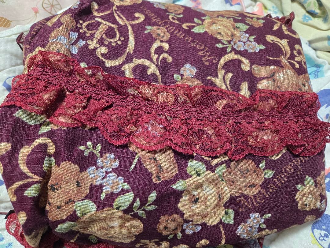 メタモルフォーゼ☆ゴブラン風くまちゃんバッスルスカート☆ボルドー