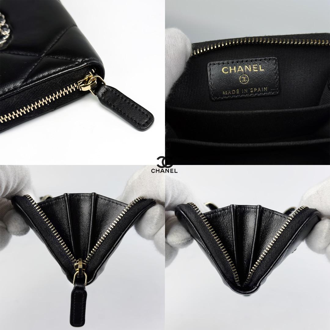 正規品　シャネル19 ディズヌフ　シルバー金具　ケース　小銭入れ　財布