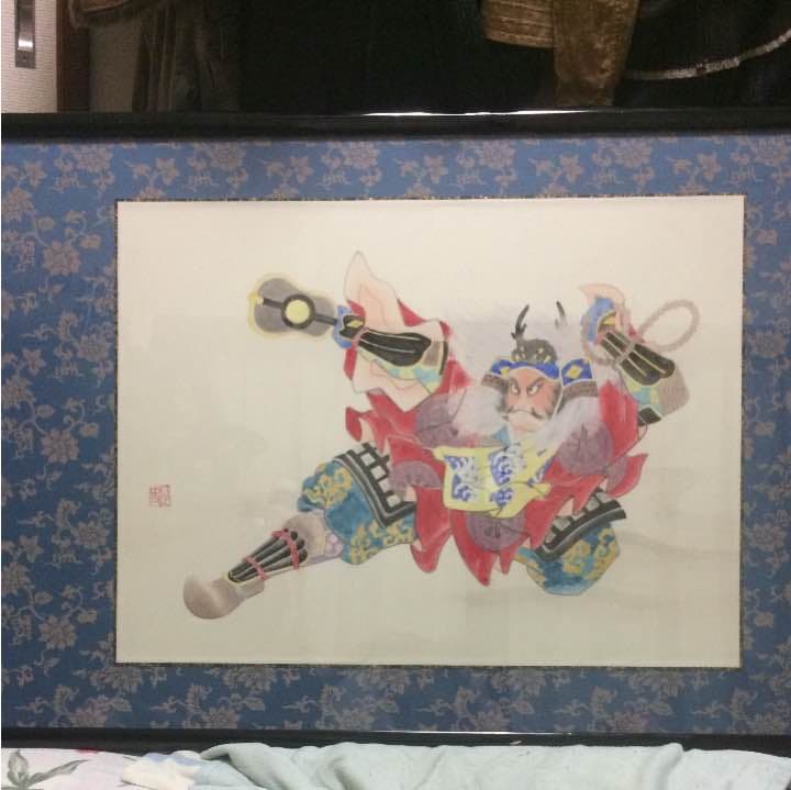 ねぶた原画縦70cm横120cmくらい、重さ4kgくらい