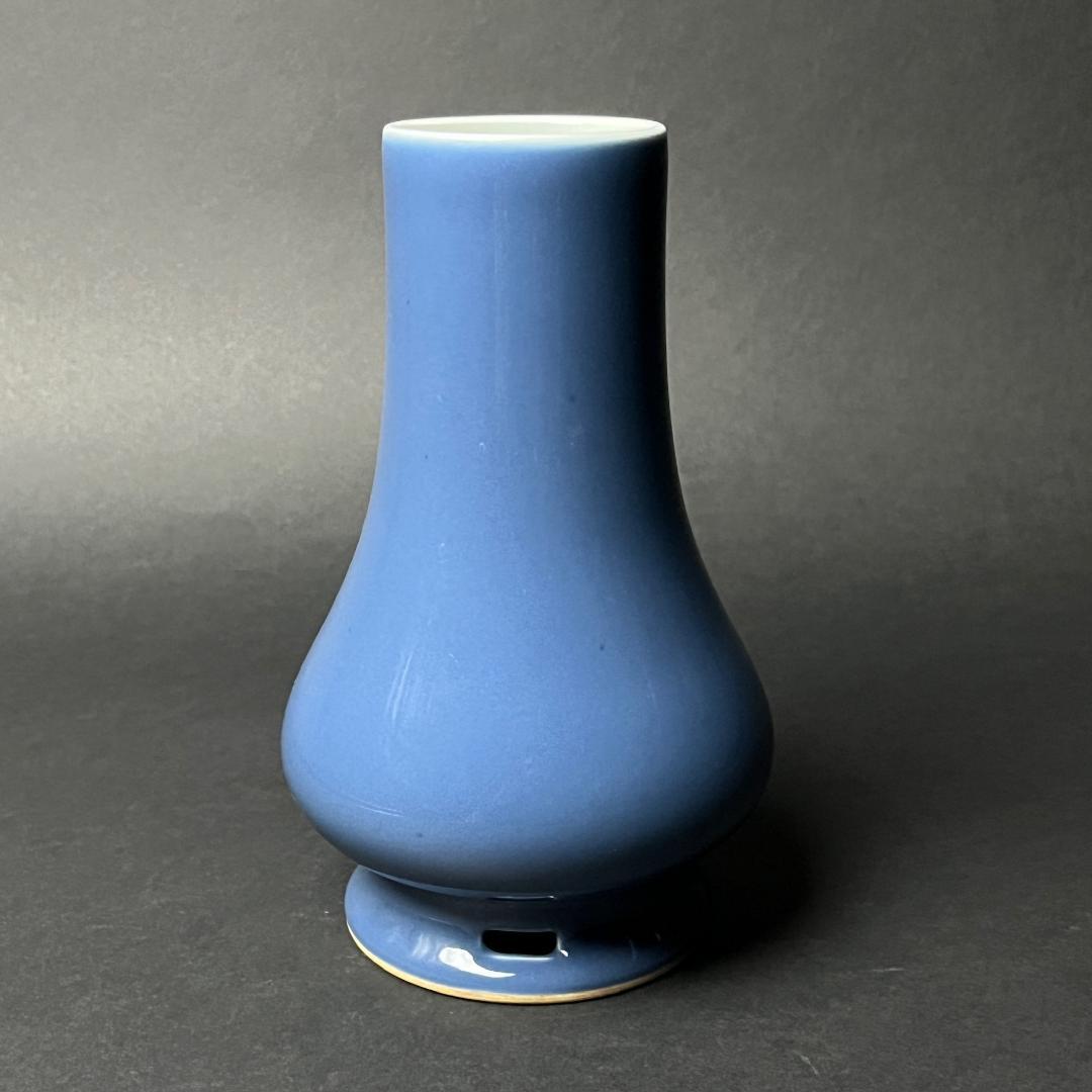 唐物 天藍釉瓶 大清康煕年製 款 中国美術 古玩 SN30