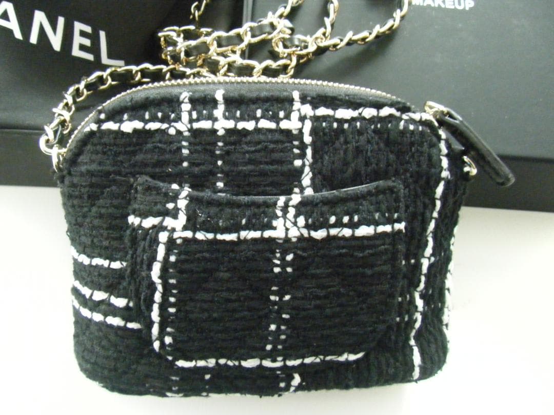 シャネルノベルティ　チェーンショルダーバッグ ツイード