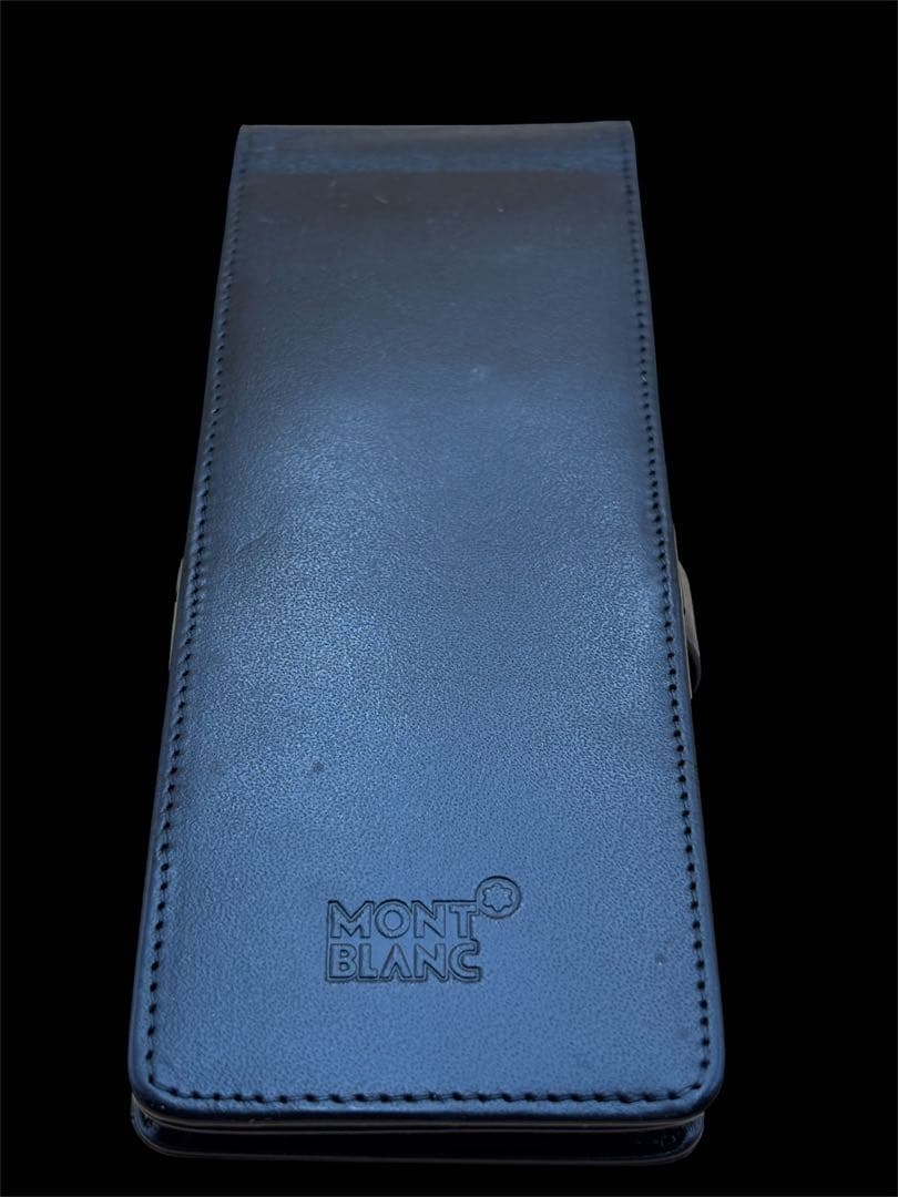 MONTBLANCモンブラン黒のレザーペンケース3本用