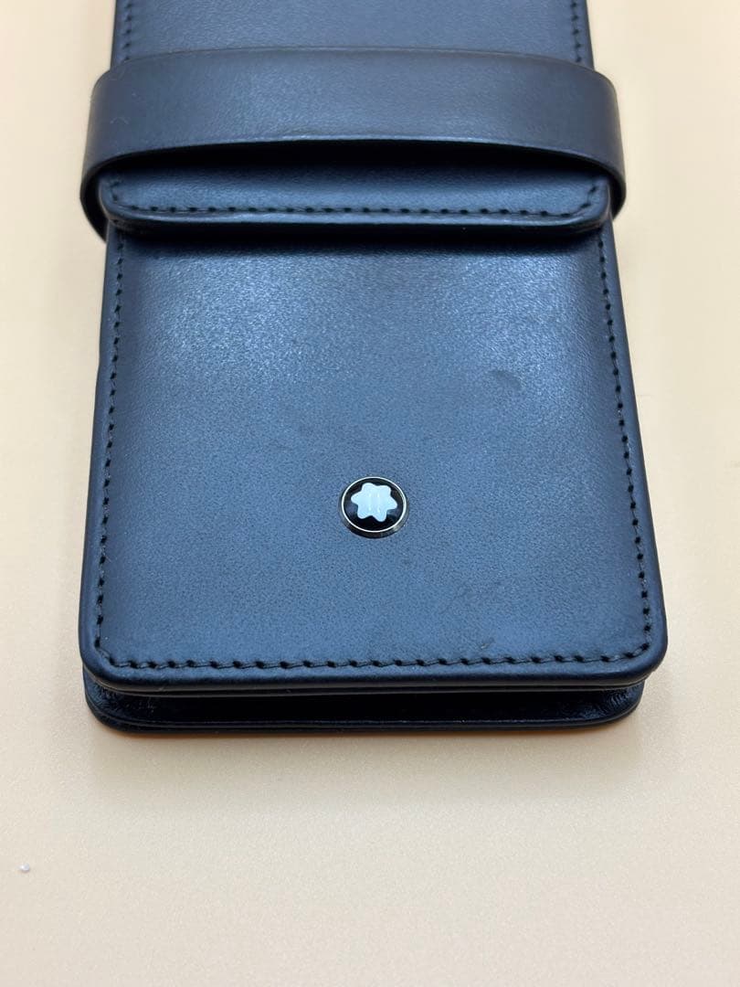 MONTBLANCモンブラン黒のレザーペンケース3本用