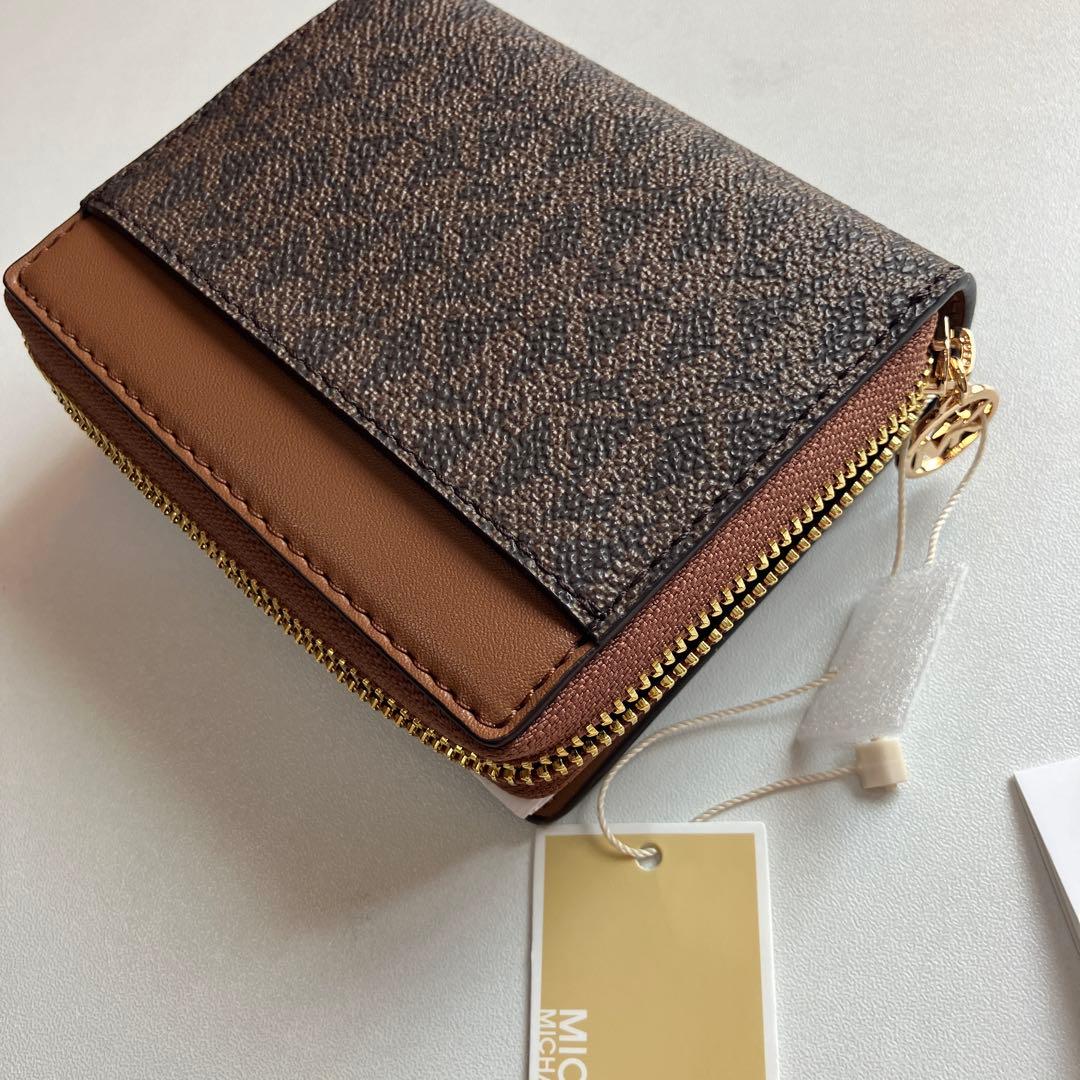 MICHEAL KORS マイケルコース 折り財布 ジップ チャーム ウォレット