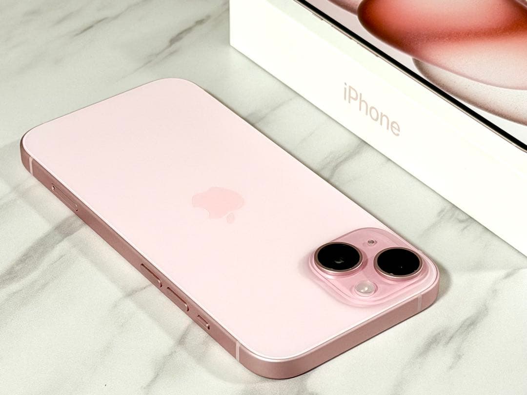 【美品】iPhone 15 Pink 128GB SIMフリー ケース付き