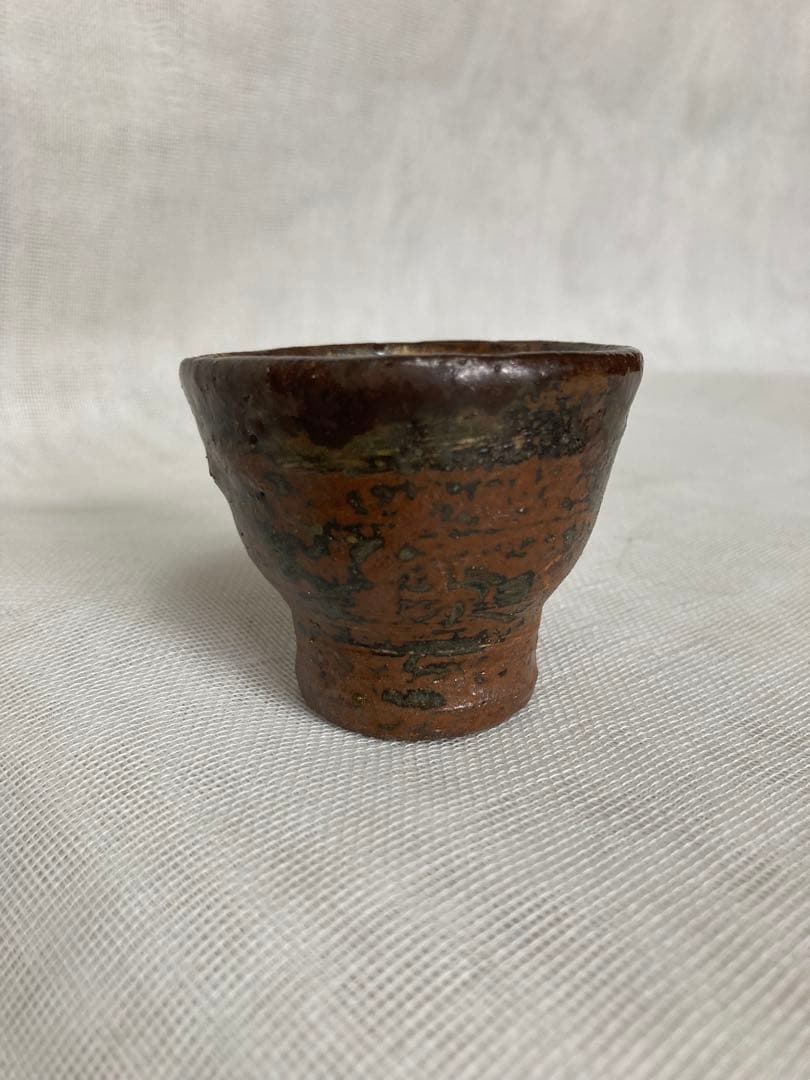 hnさん専用壺屋焼／魚柄ぐい呑／昭31