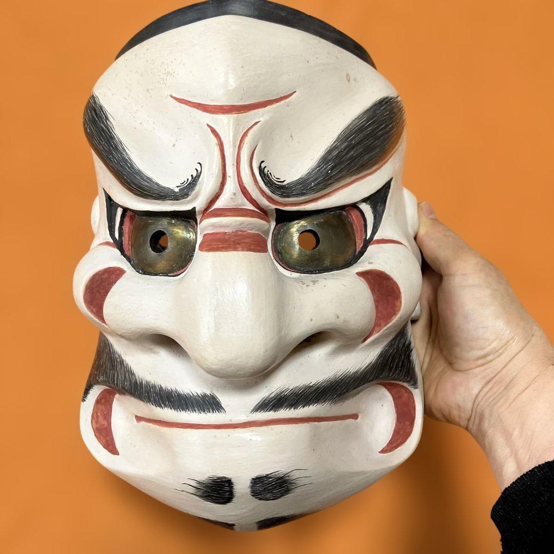 能面　大悪見　おおべしみ　手彫り　木彫り