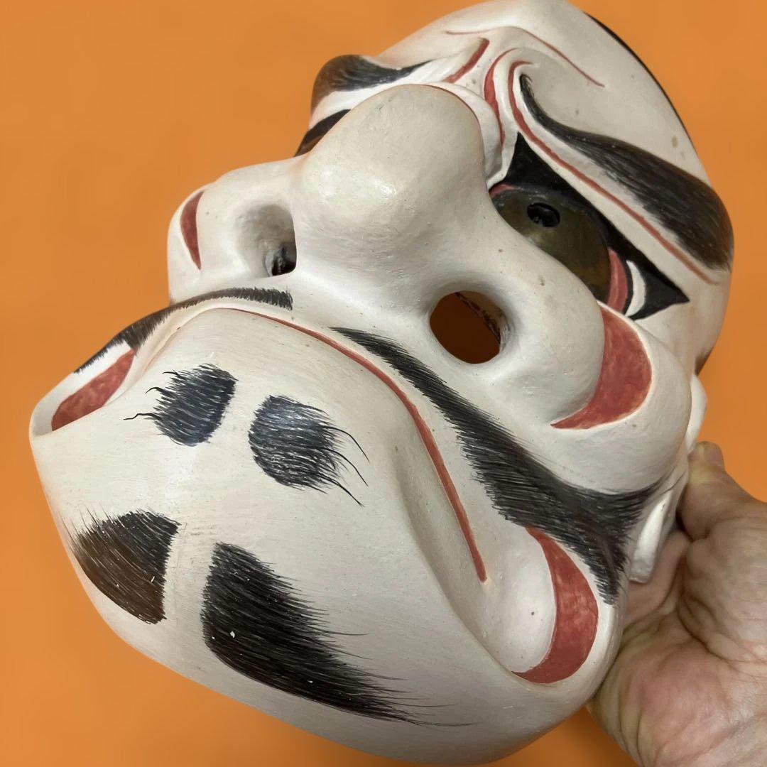 能面　大悪見　おおべしみ　手彫り　木彫り