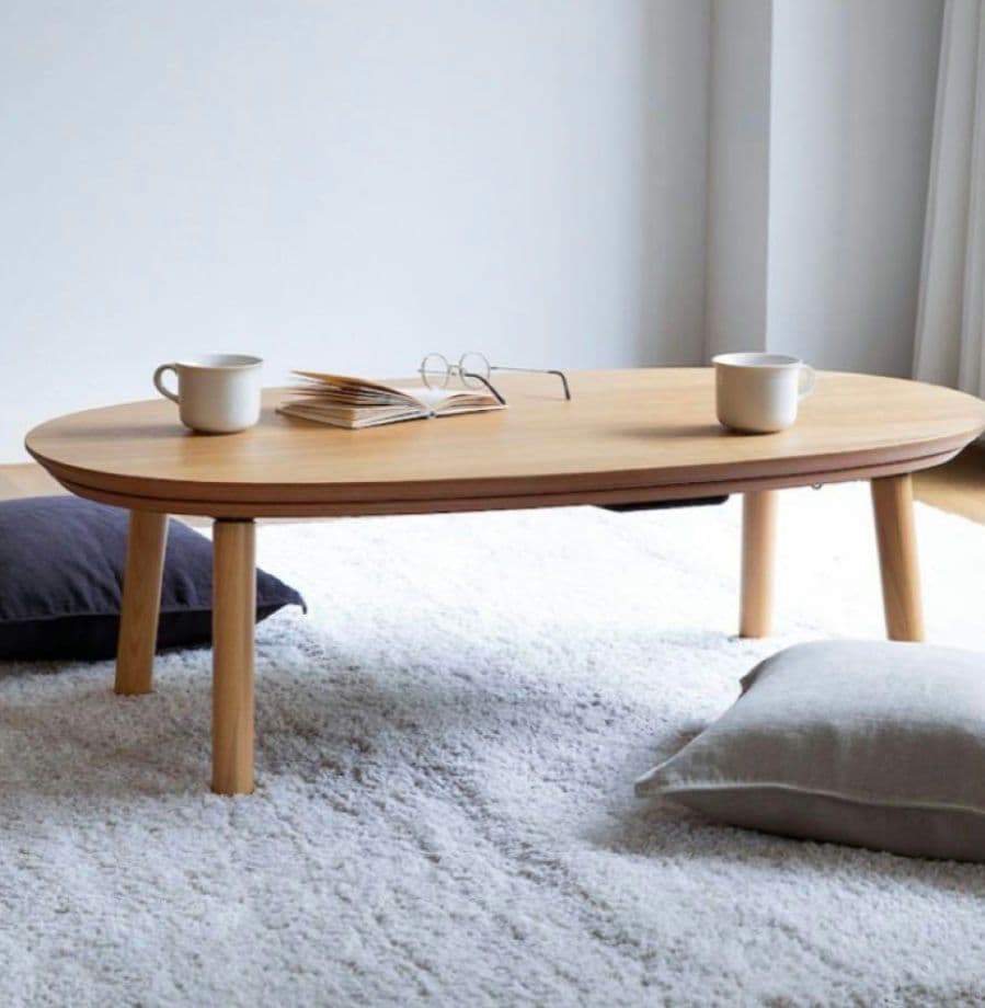 無印良品　楕円こたつ　ローテーブル　小