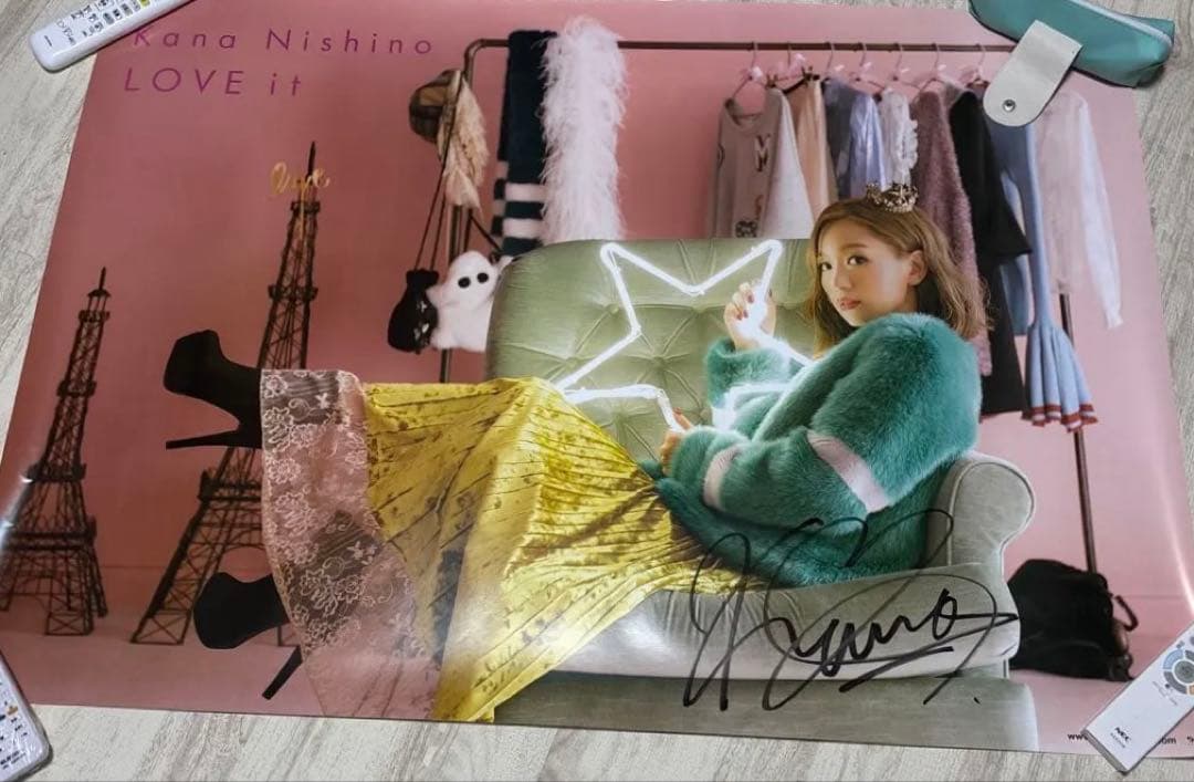 西野カナ LOVE it アルバムハガキ当選品 ポスター 直筆サイン 希少非売品