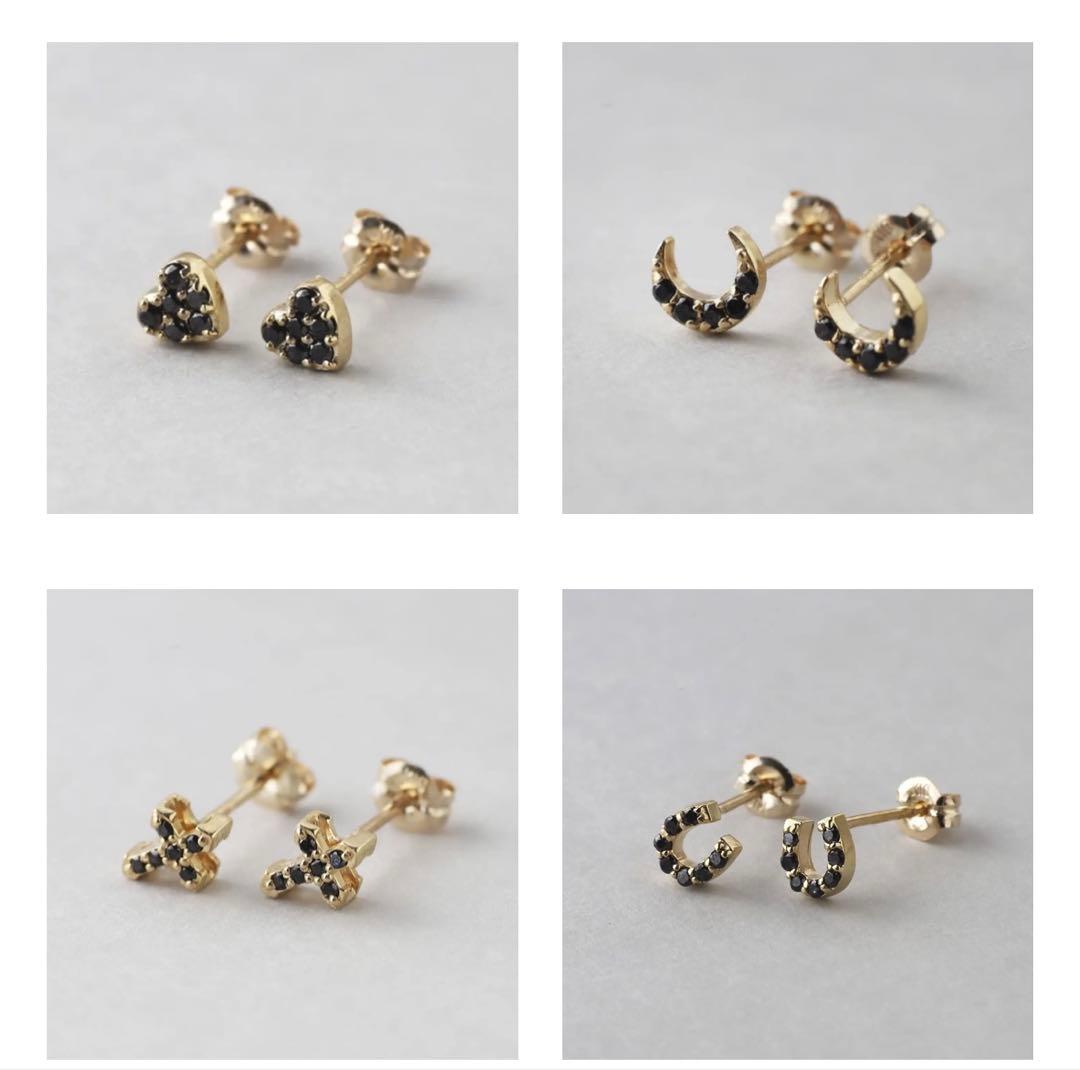 シエナロゼ　ブラックダイヤ　ピアス