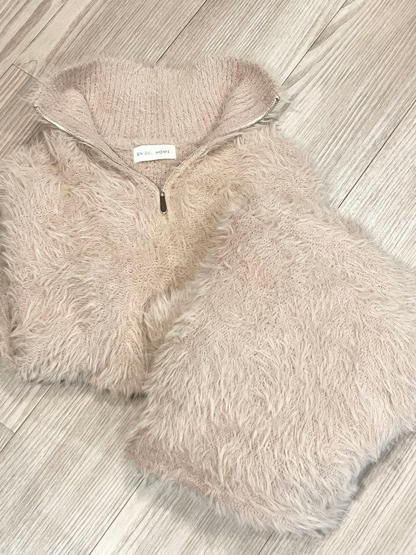 SNIDEL シャギーロングパンツ&プルオーバー【上下セット】