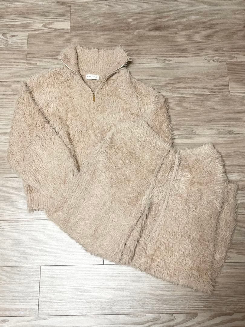 SNIDEL シャギーロングパンツ&プルオーバー【上下セット】