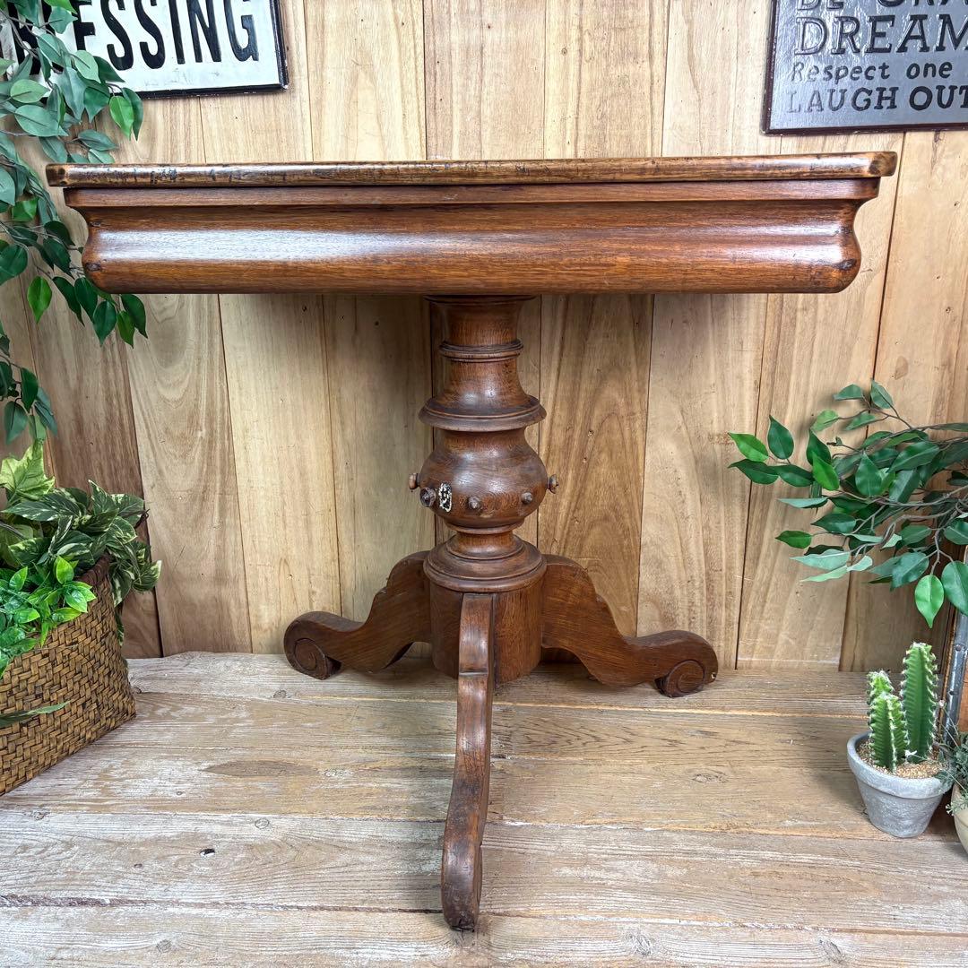 インドネシアアンティークビンテージ年代物特大テーブル木製ディスプレイ台デスク