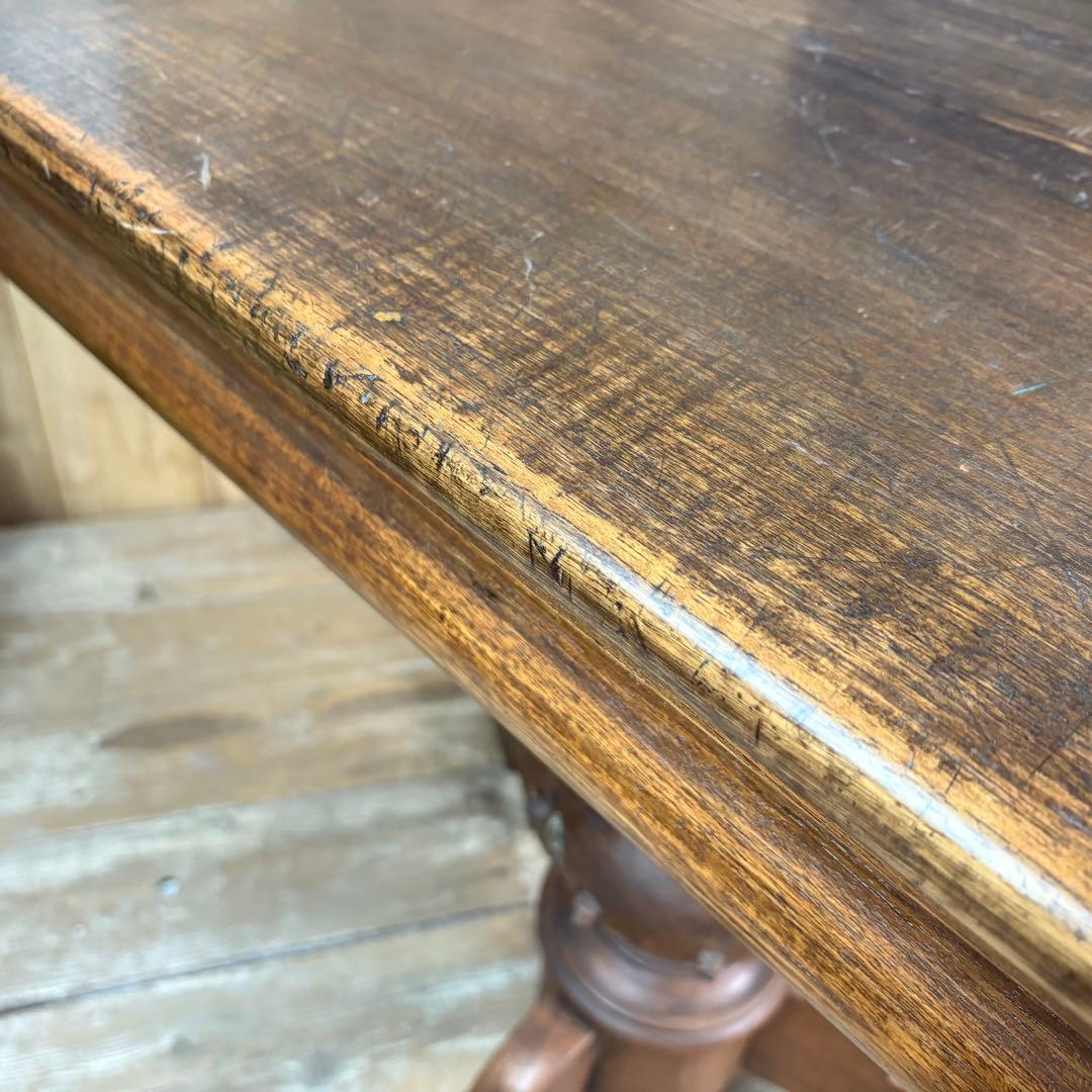 インドネシアアンティークビンテージ年代物特大テーブル木製ディスプレイ台デスク