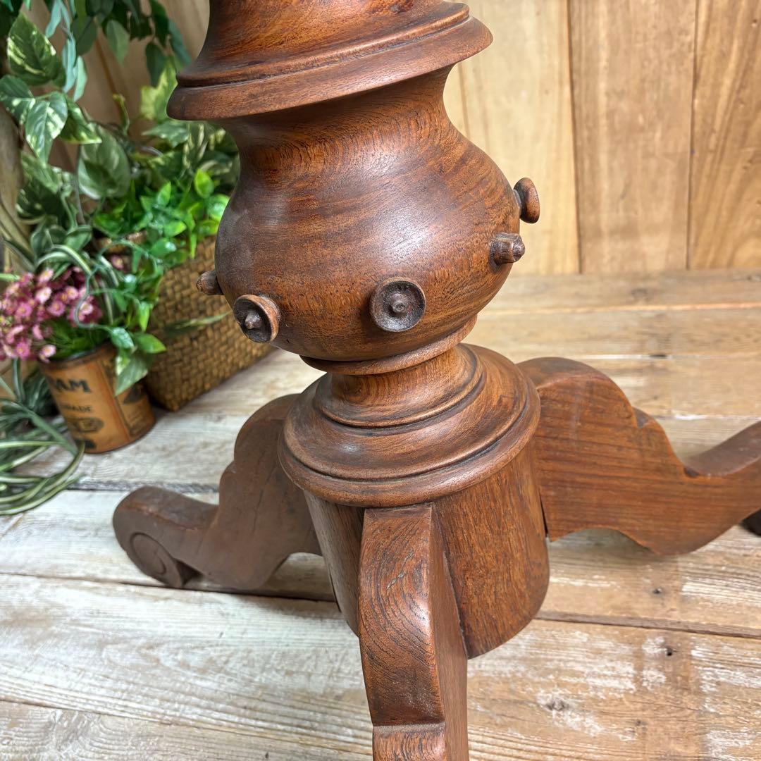 インドネシアアンティークビンテージ年代物特大テーブル木製ディスプレイ台デスク