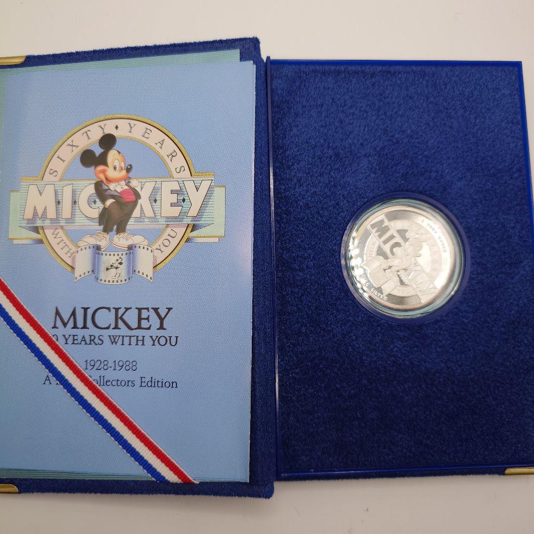 ミッキーマウス 60周年記念 銀貨 1988年 超レア希少品 a2603