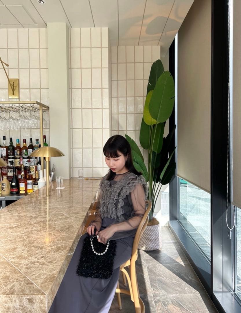 et.UNiVER Many way frill dress ブルー Lサイズ