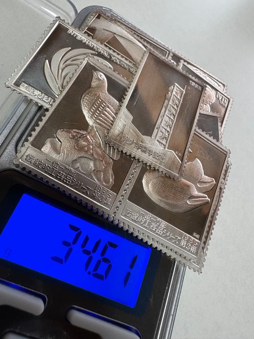 【純度保証】松本徽章工業　純銀　金属工芸品　まとめて34.61g 激安出品