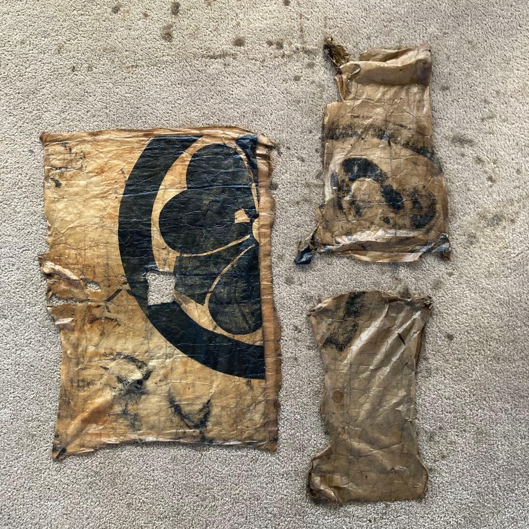 江戸時代 仏壇の中に眠っていた家紋 丸に剣片喰紋 日本 家紋 コレクション