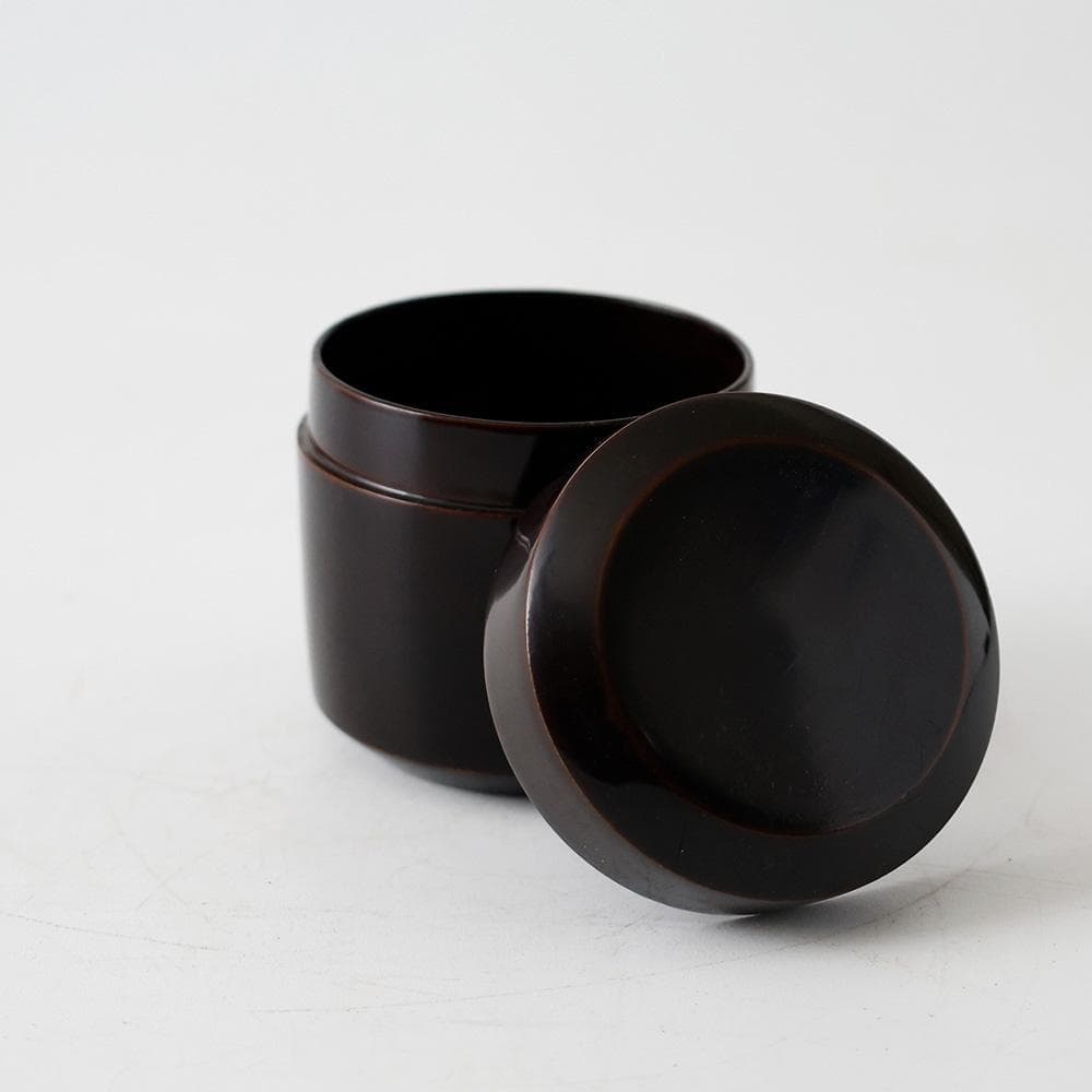 蒔絵師 建堂 輪島塗 雪吹黒 棗 茶道具 共箱