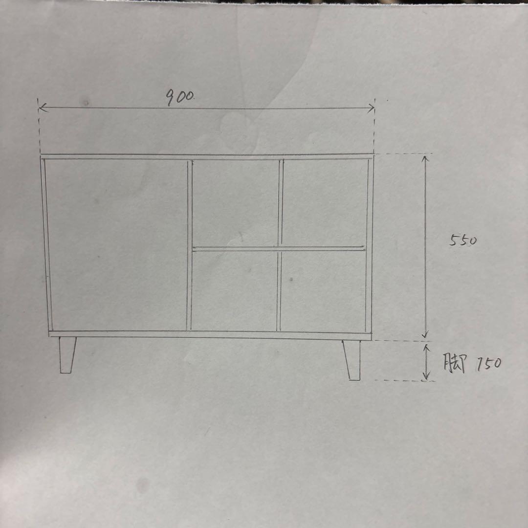 ハンドメイド　脚付きオープンシェルフ　オーダー受け付けます