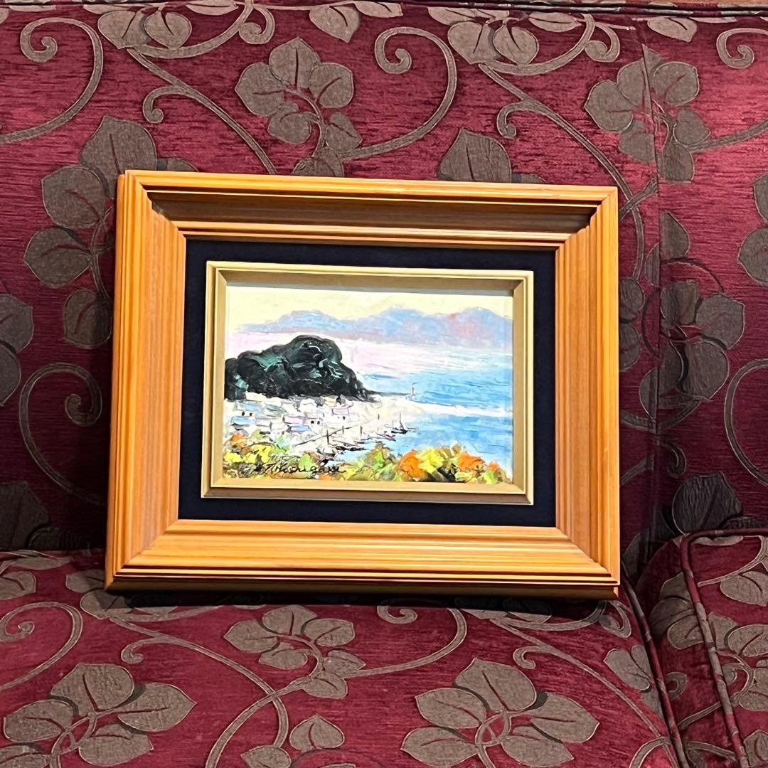 真作　西垣輝夫　にしがきてるお 室津風景　Japanesetraditional