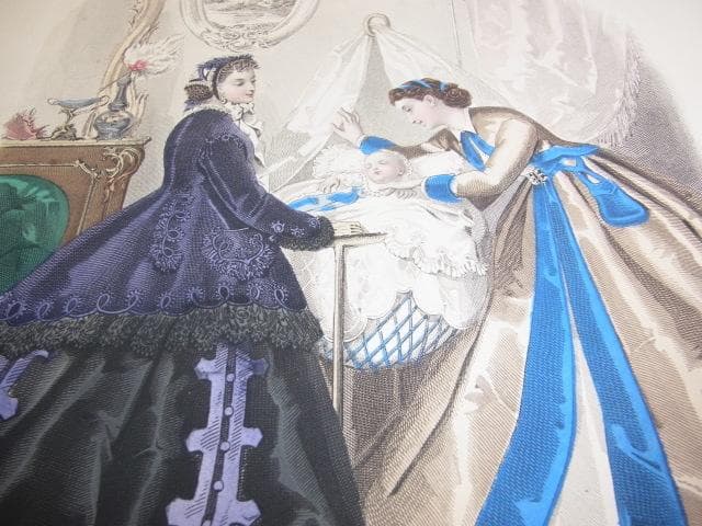 1865年銅版画◆フランス ファッション誌『ラ・モード・イリュストレ』No.49