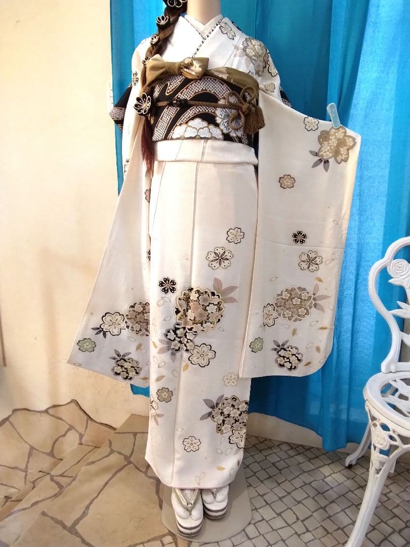 振袖フルセット、正絹振袖成人式、半襟重ね衿、帯揚げ帯締め、西陣袋帯、襦袢