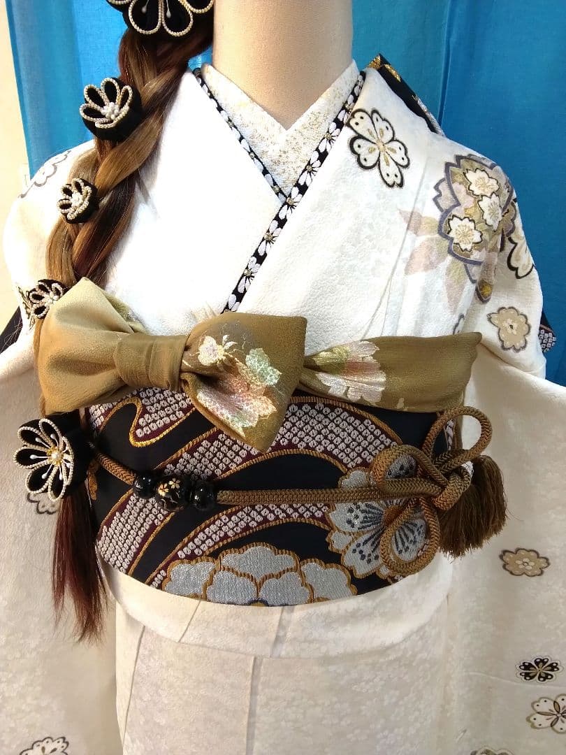 振袖フルセット、正絹振袖成人式、半襟重ね衿、帯揚げ帯締め、西陣袋帯、襦袢