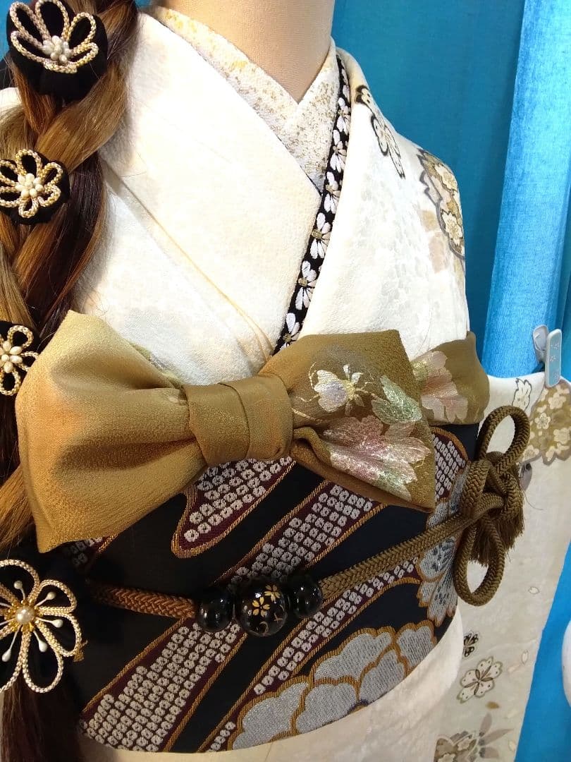 振袖フルセット、正絹振袖成人式、半襟重ね衿、帯揚げ帯締め、西陣袋帯、襦袢