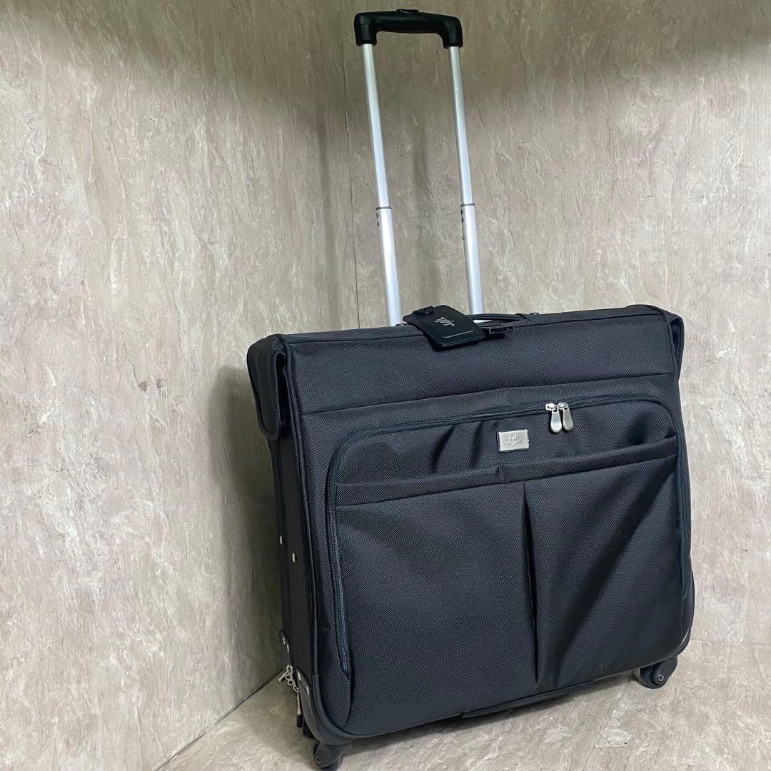極美品 JAL 大型多機能 ４輪 スーツケース キャリーバッグ ガーメント