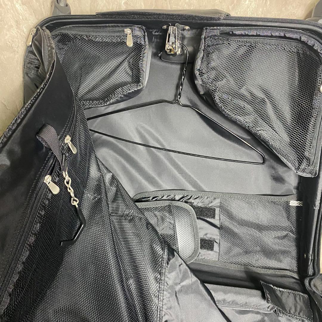 極美品 JAL 大型多機能 ４輪 スーツケース キャリーバッグ ガーメント