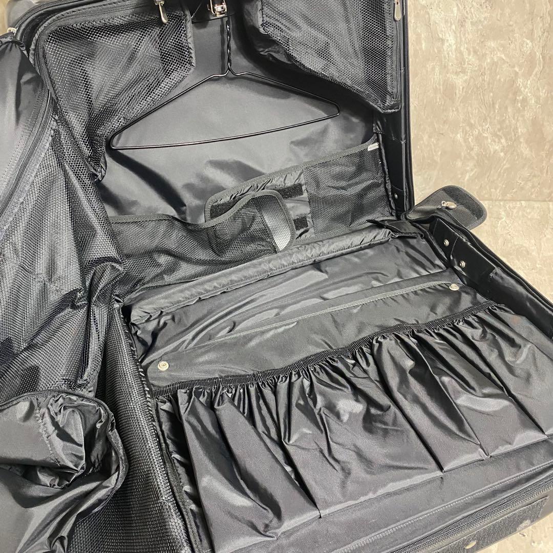 極美品 JAL 大型多機能 ４輪 スーツケース キャリーバッグ ガーメント