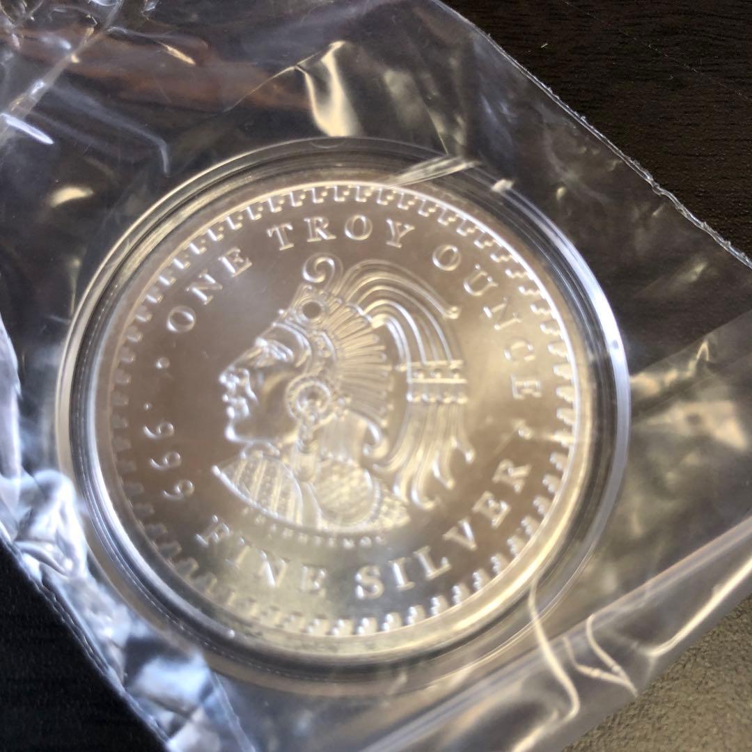 保証書付　アメリカ アステカ銀貨 1トロイオンス 純銀