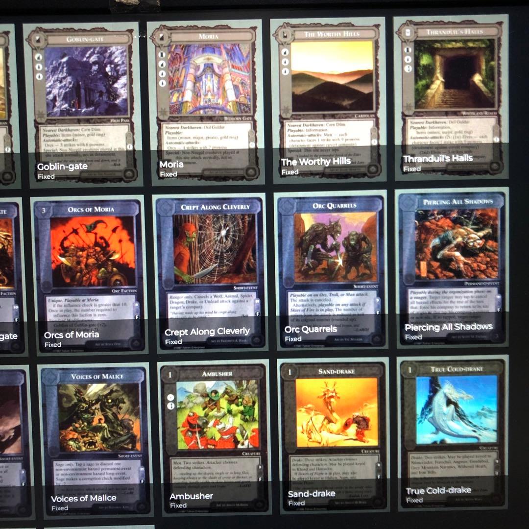 ミドルアース　カード　チャレンジデッキF ccg 指輪物語　希少