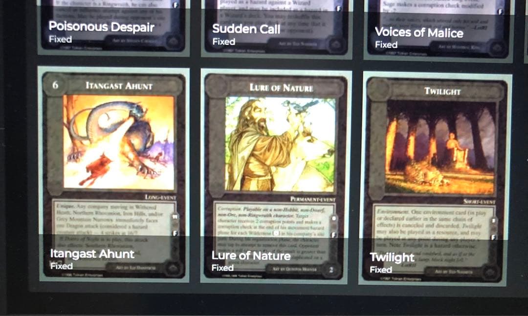 ミドルアース　カード　チャレンジデッキF ccg 指輪物語　希少