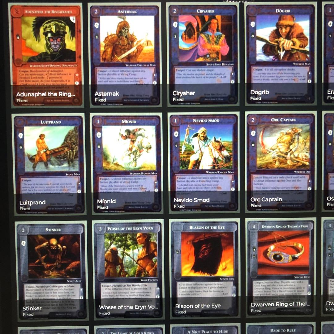 ミドルアース　カード　チャレンジデッキF ccg 指輪物語　希少