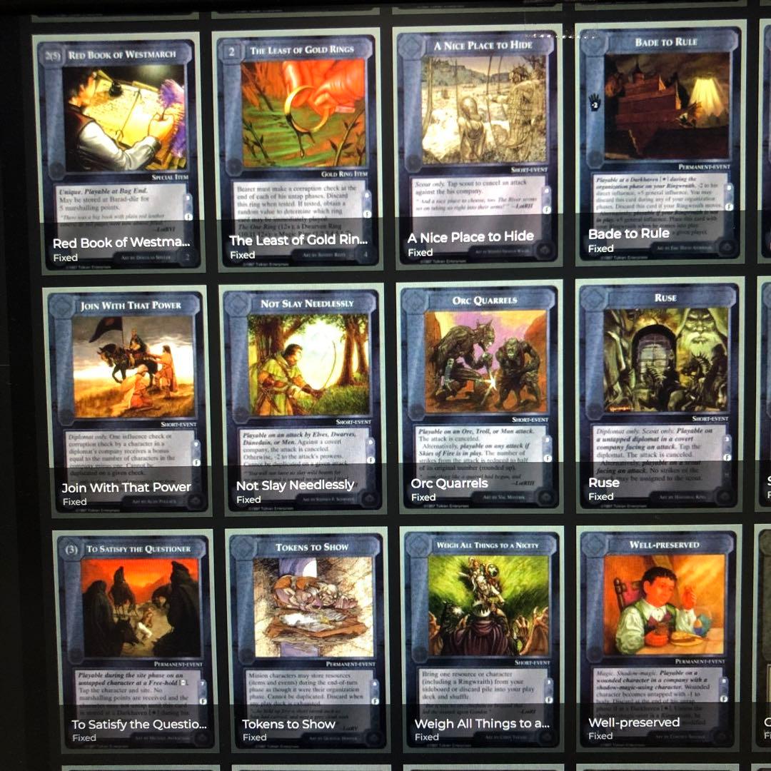 ミドルアース　カード　チャレンジデッキF ccg 指輪物語　希少