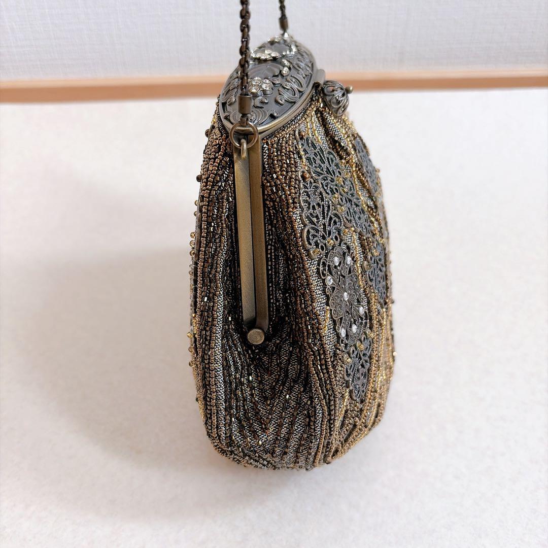 豪華　LUMY ルミーはしもと　ビーズ刺繍　ビーズバッグ　パーティーバッグ