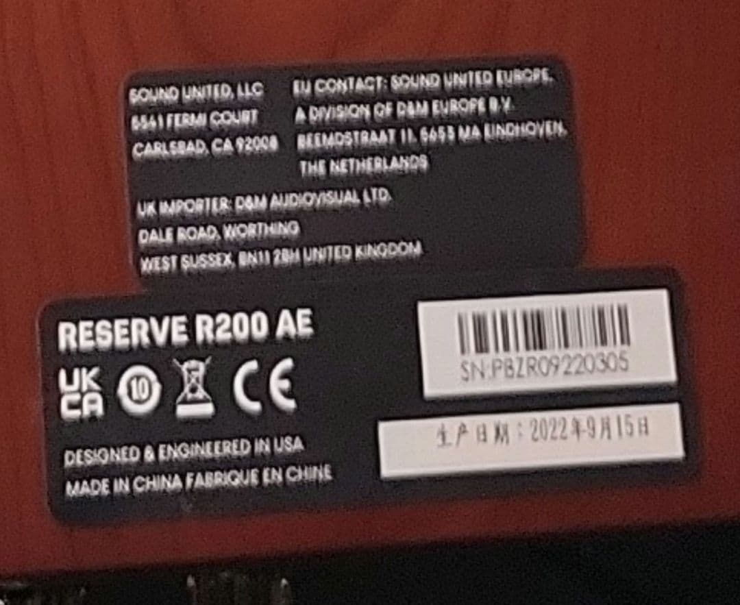 Polk Audio 50周年記念限定モデル R200AE ブックシェルフ美品