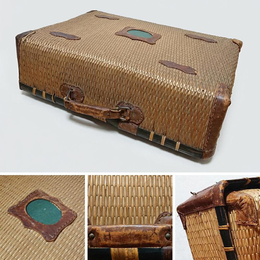 【珍】　★ 柳編み トランクケース ★　籠 カゴ 収納かご バスケット　古民具