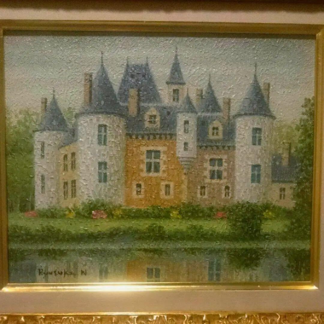 西村龍介★油画 ★F3号★点描画