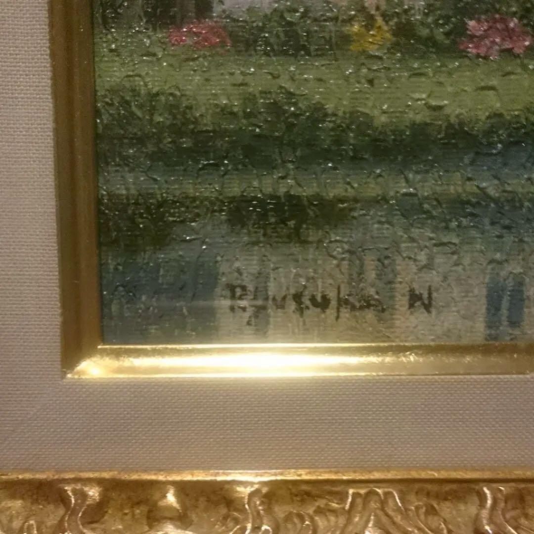 西村龍介★油画 ★F3号★点描画