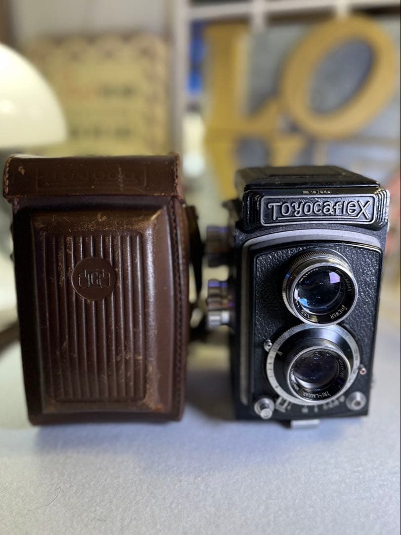 TOYOCAFLEX 二眼レフカメラ レンズ8cm f3.5 革ケース美品