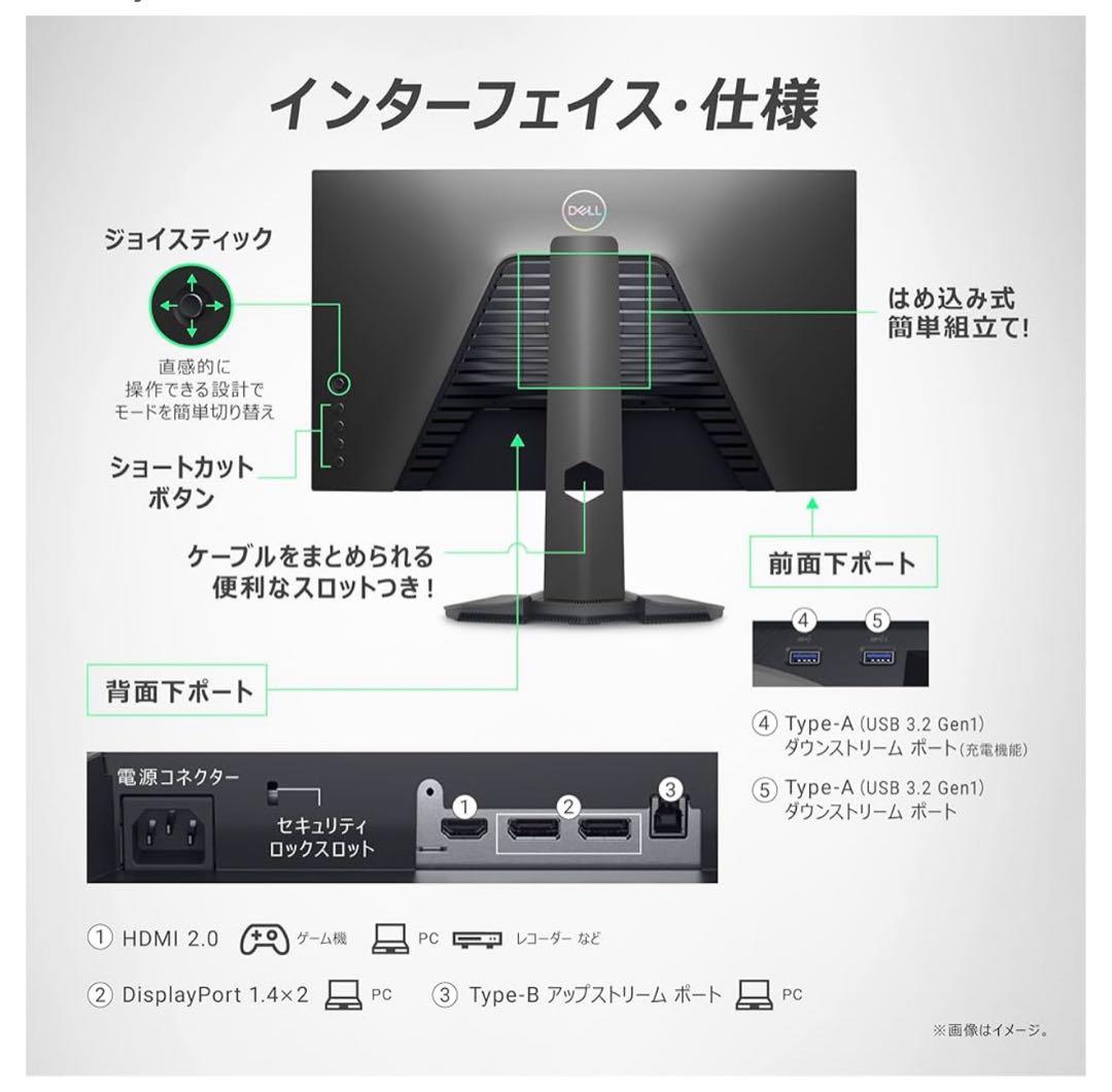 Dell G2524H 24.5インチ ゲーミングモニター 280Hz