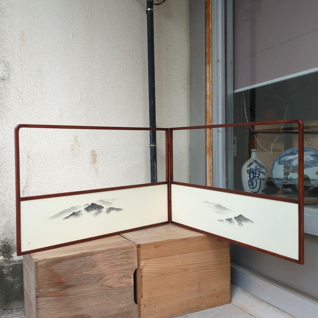 qualitylife　風炉先屏風 両面開き 茶道具 利休梅