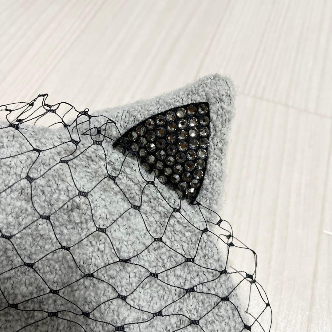 Ca4la ネコ耳　ニット帽　ラインストーン